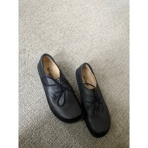 Alegria Black Nappa Leather Lace-Up Orthic Oxford BRE 611 Women 40 9.5-10